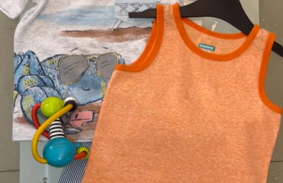 Tee-shirt debardeur et short garçon 2 ans