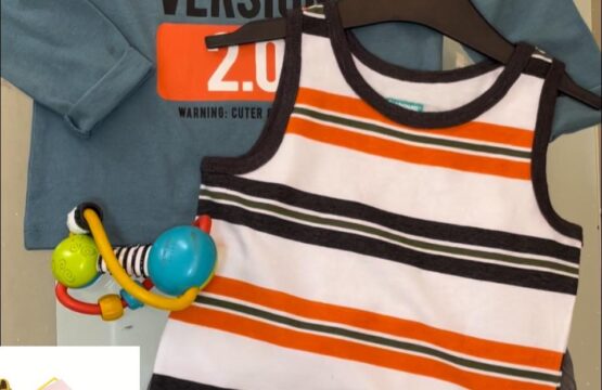 Tee-shirt manche longue, debardeur et short bébé garçon 18 mois