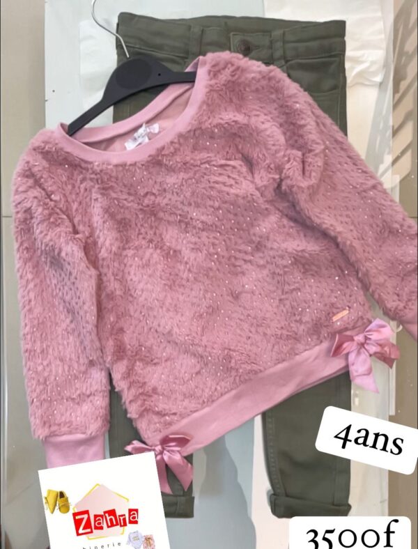 Ensemble pull et jean pour filles 4 ans